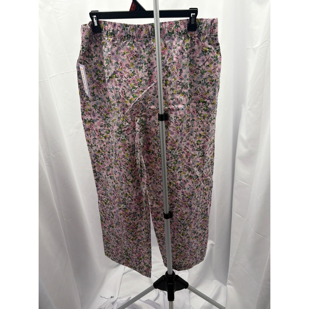 Joyspun Womens Floral Pajama Pants Pink Strawberry Smoothie Print  M 8-10 NEW - Picture 2 of 4